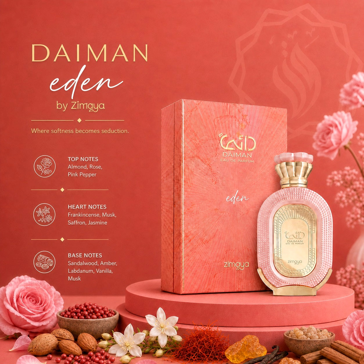 Daiman Eden 100ml EDP For Women By Zimaya
