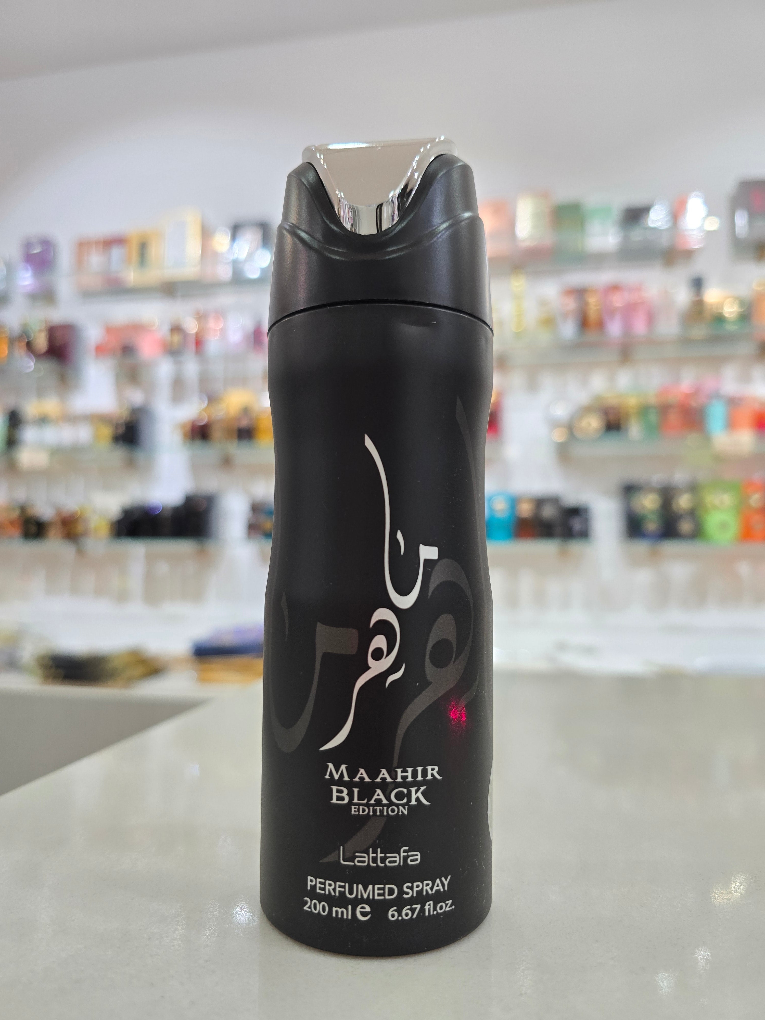 Maahir Black Body Spray 200ml by Lattafa